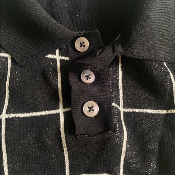 Urban Outfitters Knitted Polo. Black and medium  men’s. Old money aesthetic - Picture 3 of 4